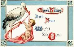 vintage baby card